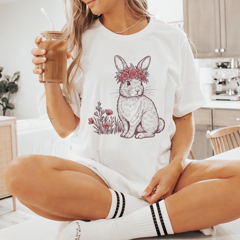 Western Bunny PNG, Easter Bunny PNG - 300 DPI Design for T-Shirt