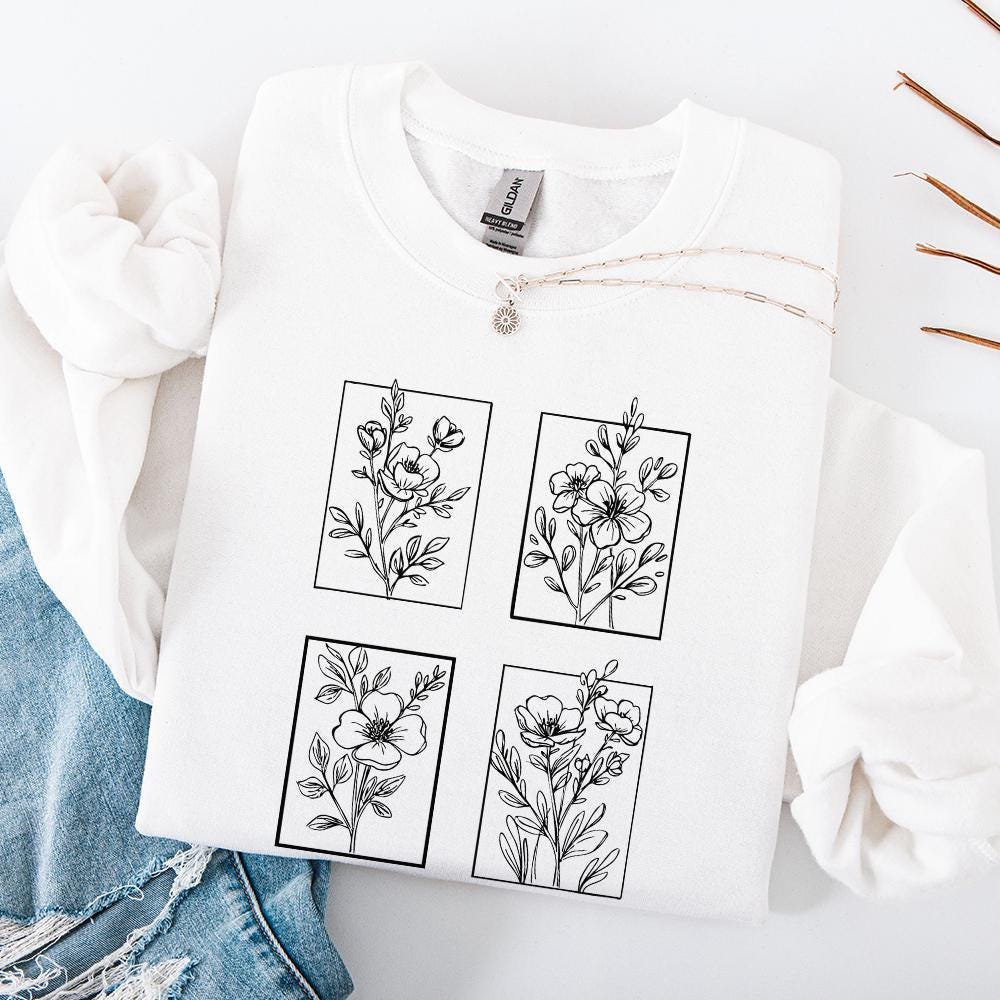 Floral PNG Digital Download, Flowers png - 300 DPI Design for T-Shirt