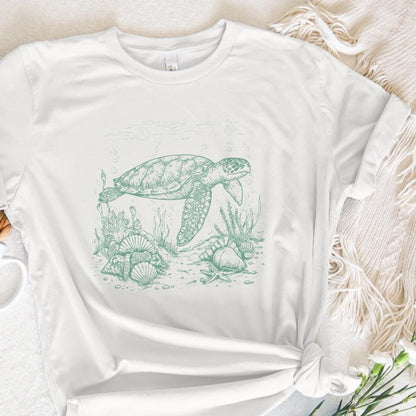 Sea Turtle PNG, Sublimation Download - 300 DPI Design for T-Shirt