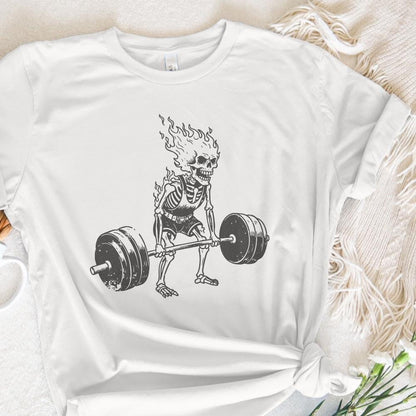 Skeleton Deadlift png, Gym Workout PNG - 300 DPI Design for T-Shirt
