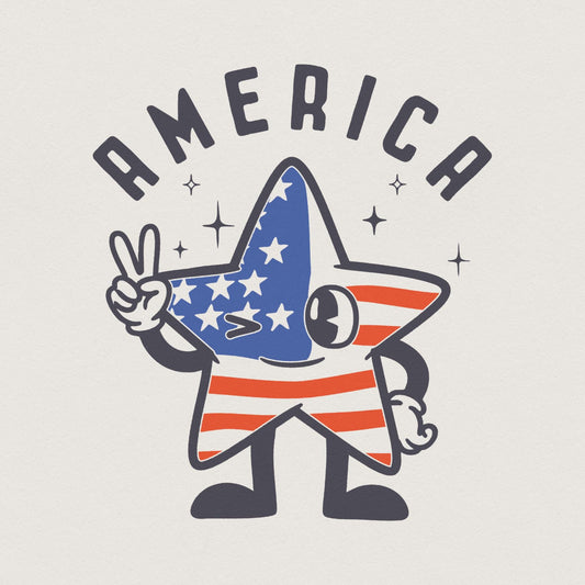 Retro America PNG, 4th of July PNG - 300 DPI Design for T-Shirt