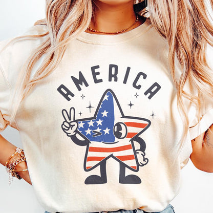 Retro America PNG, 4th of July PNG - 300 DPI Design for T-Shirt