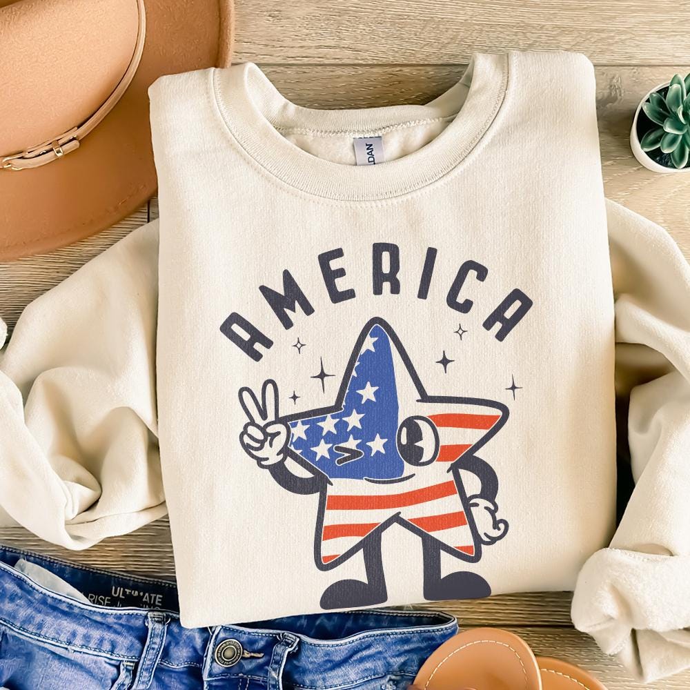 Retro America PNG, 4th of July PNG - 300 DPI Design for T-Shirt