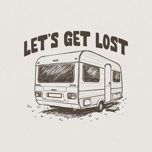 Let's Get Lost png, Mountain Adventure PNG - 300 DPI Design for T-Shirt