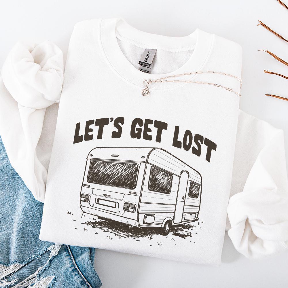 Let's Get Lost png, Mountain Adventure PNG - 300 DPI Design for T-Shirt