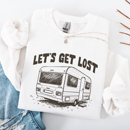 Let's Get Lost png, Mountain Adventure PNG - 300 DPI Design for T-Shirt