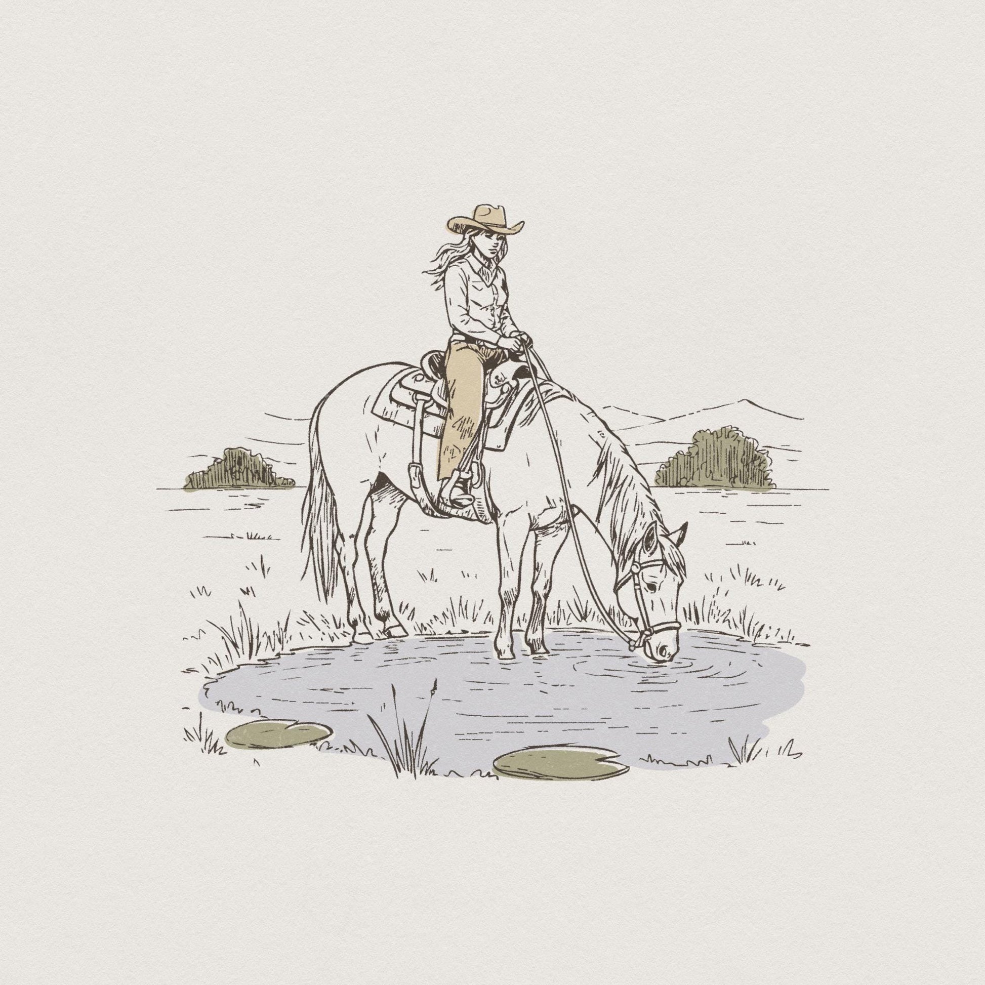 Cowboy PNG Digital Download Western Sublimation Design Rodeo PNG Vintage