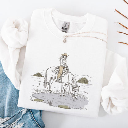 Cowboy PNG Digital Download Western Sublimation Design Rodeo PNG Vintage