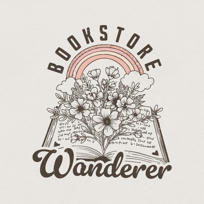Bookstore Wanderer PNG, Cute Trendy Bookish Artsy Design - 300 DPI Design