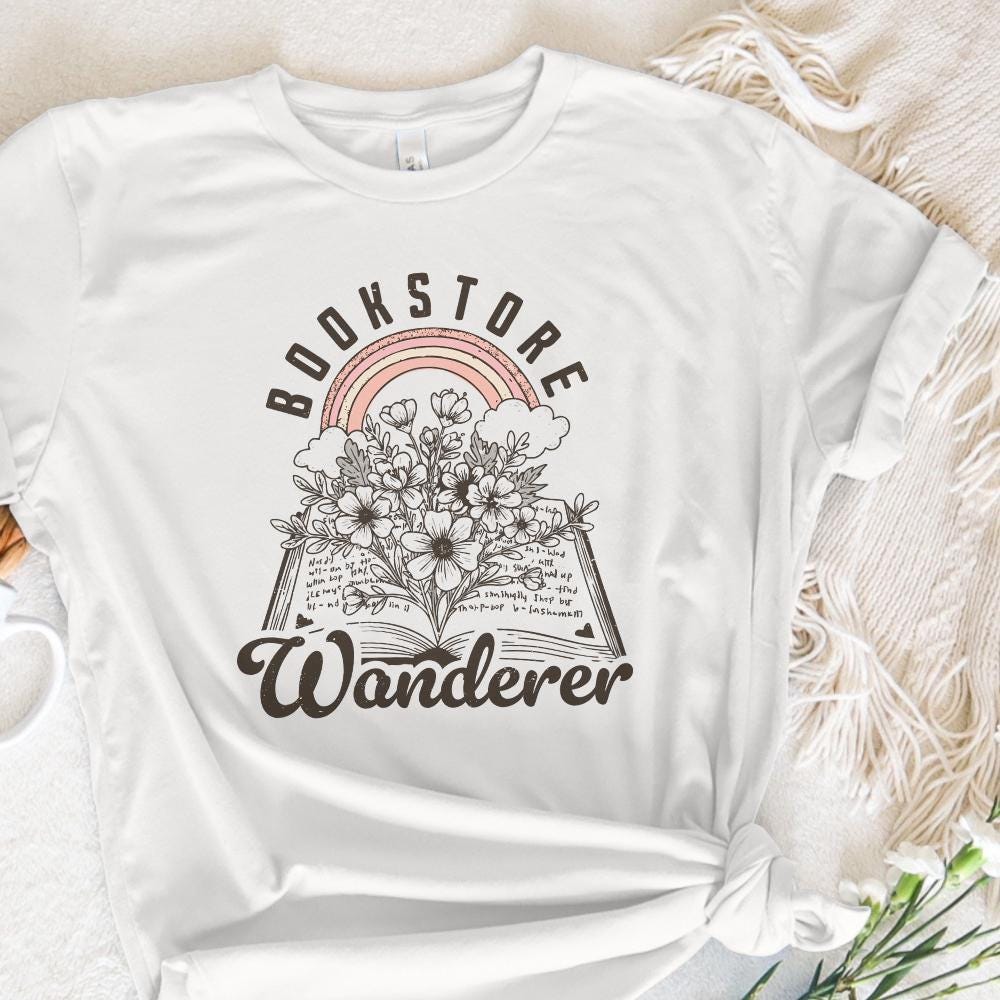 Bookstore Wanderer PNG, Cute Trendy Bookish Artsy Design - 300 DPI Design