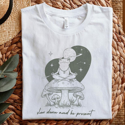 Trendy Artsy Frog Mushroom Design, Cute Frog png - 300 DPI Design for