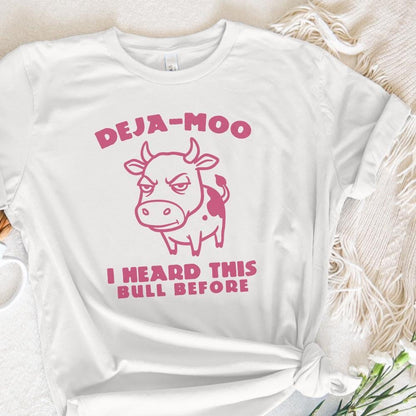 Deja Moo Funny Cow Design PNG, Western Shirt Png - 300 DPI Design for