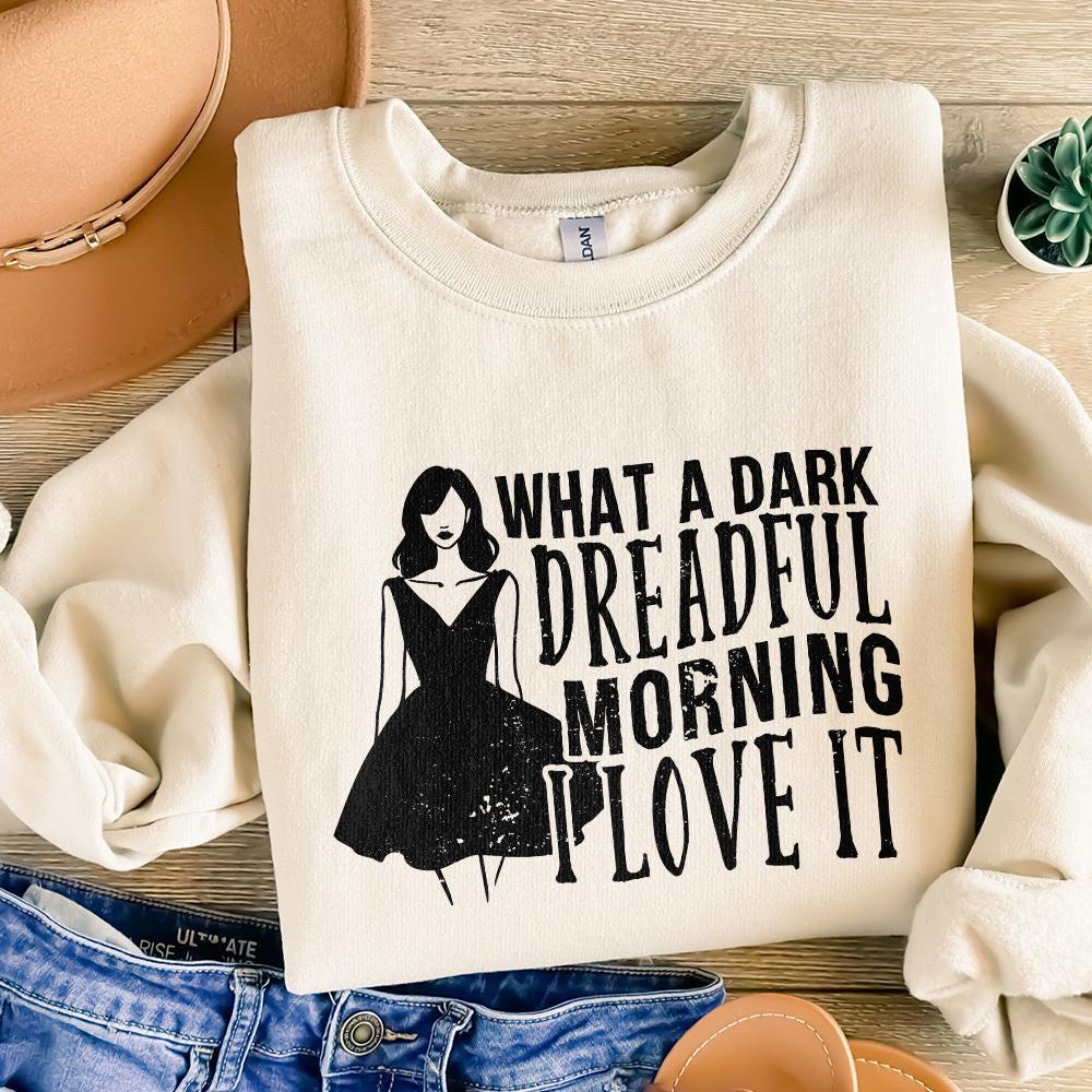 Gothic Morning PNG, Dark Romance Book Lover - 300 DPI Design for T-Shirt