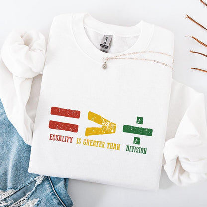 Equality is Greater Than Division, Black History png PNG - 300 DPI Design