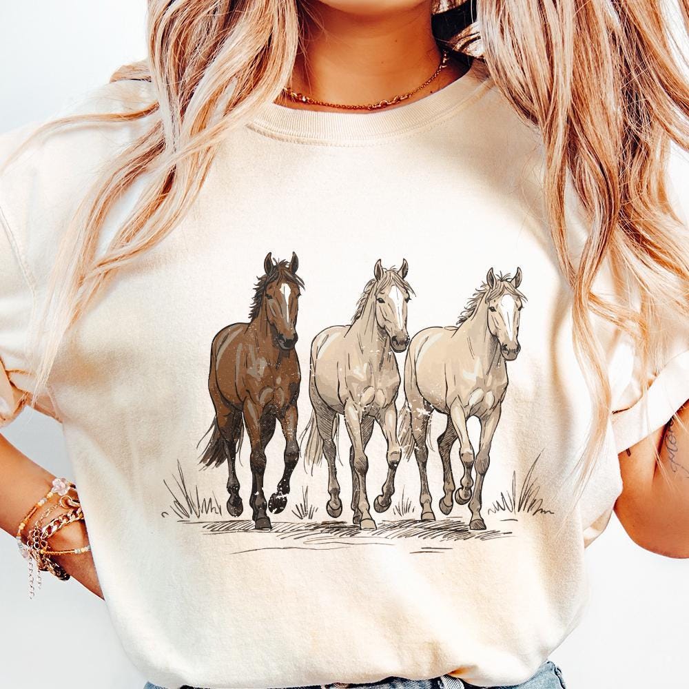Horse Western Desert, PNG Sublimation - 300 DPI Design for T-Shirt