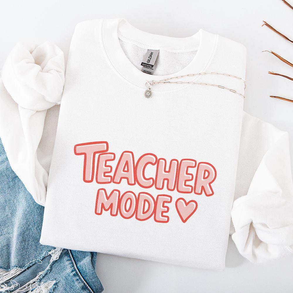 Teacher Mode PNG, Funny Teacher Life Sublimation - 300 DPI Design for
