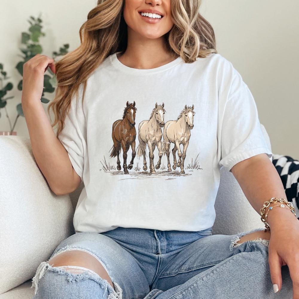Horse Western Desert, PNG Sublimation - 300 DPI Design for T-Shirt