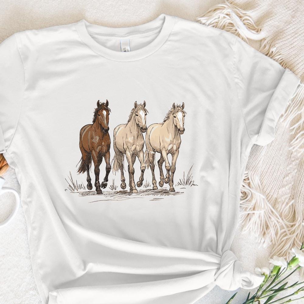Horse Western Desert, PNG Sublimation - 300 DPI Design for T-Shirt