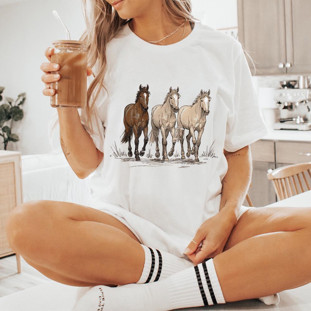 Horse Western Desert, PNG Sublimation - 300 DPI Design for T-Shirt