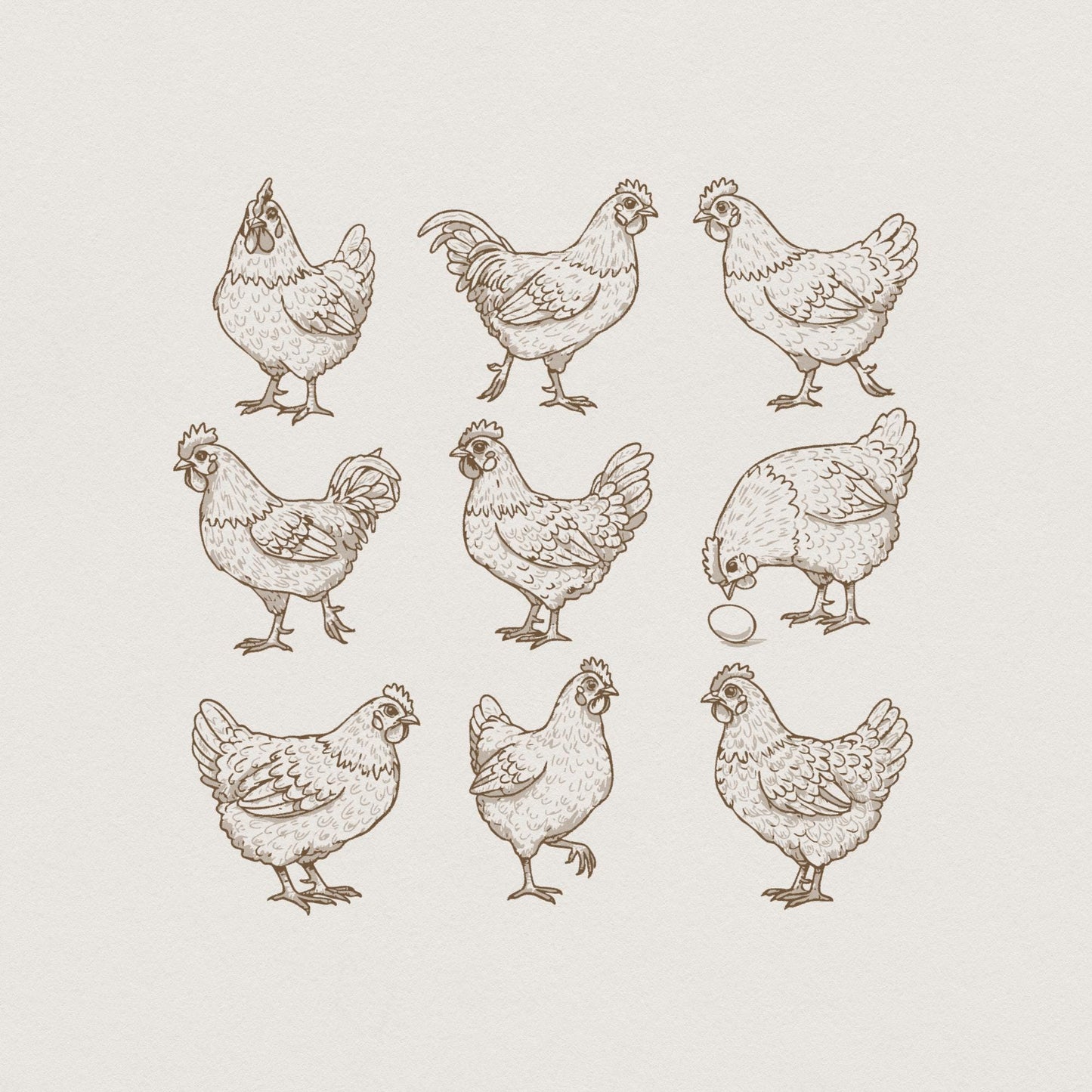 Vintage Chicken Lover PNG Sublimation Design, Farm Life Digital Download