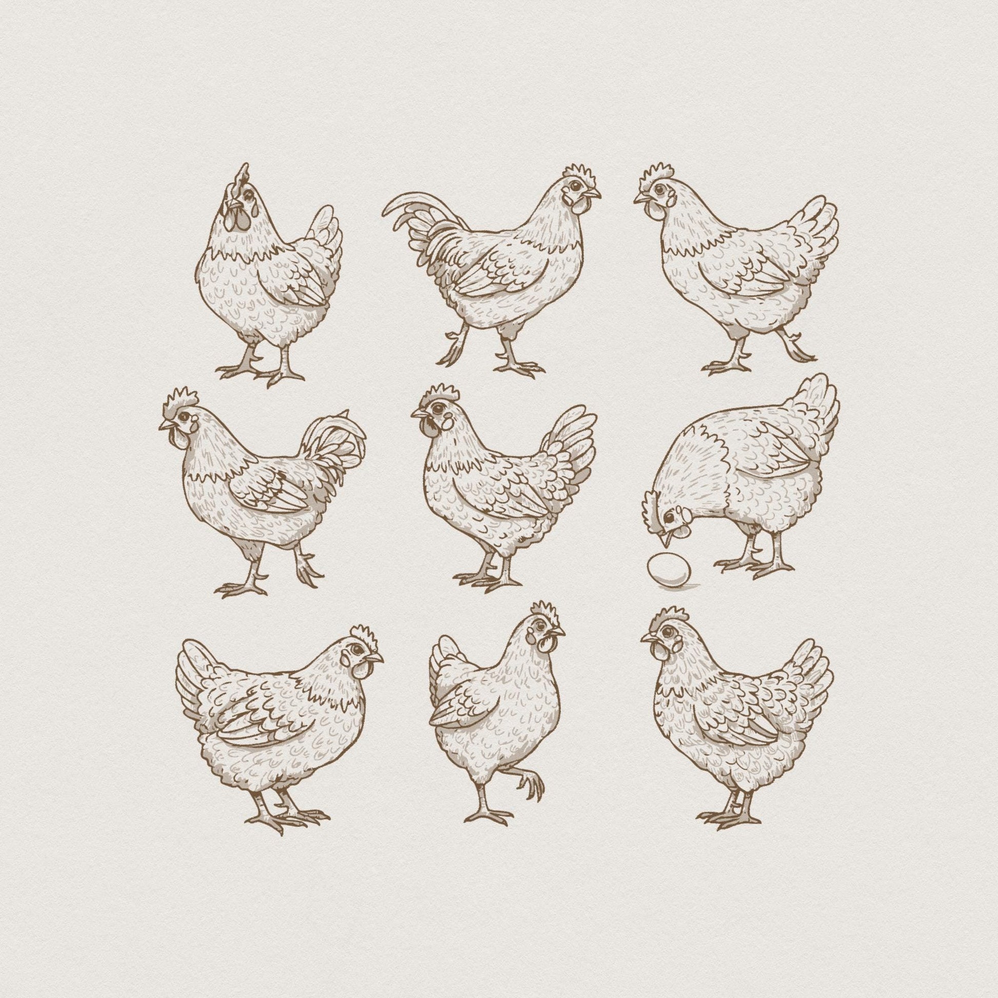 Vintage Chicken Lover PNG Sublimation Design, Farm Life Digital Download