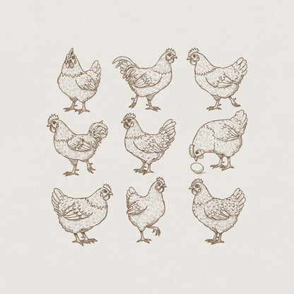 Vintage Chicken Lover PNG Sublimation Design, Farm Life Digital Download