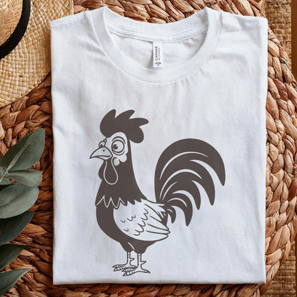 Funny Chicken PNG, Crazy Rooster Sublimation Design - 300 DPI Design for