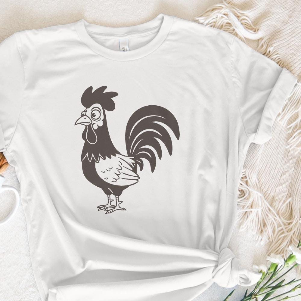 Funny Chicken PNG, Crazy Rooster Sublimation Design - 300 DPI Design for