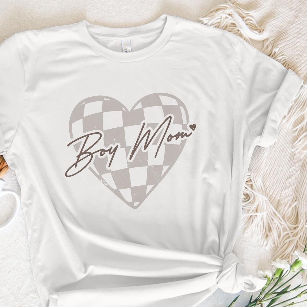 Boy Mom PNG, Mother's Day Sublimation - 300 DPI Design for T-Shirt