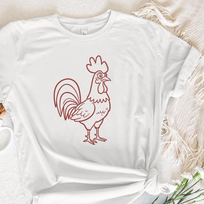Crazy Chicken PNG, Rooster Clipart - 300 DPI Design for T-Shirt