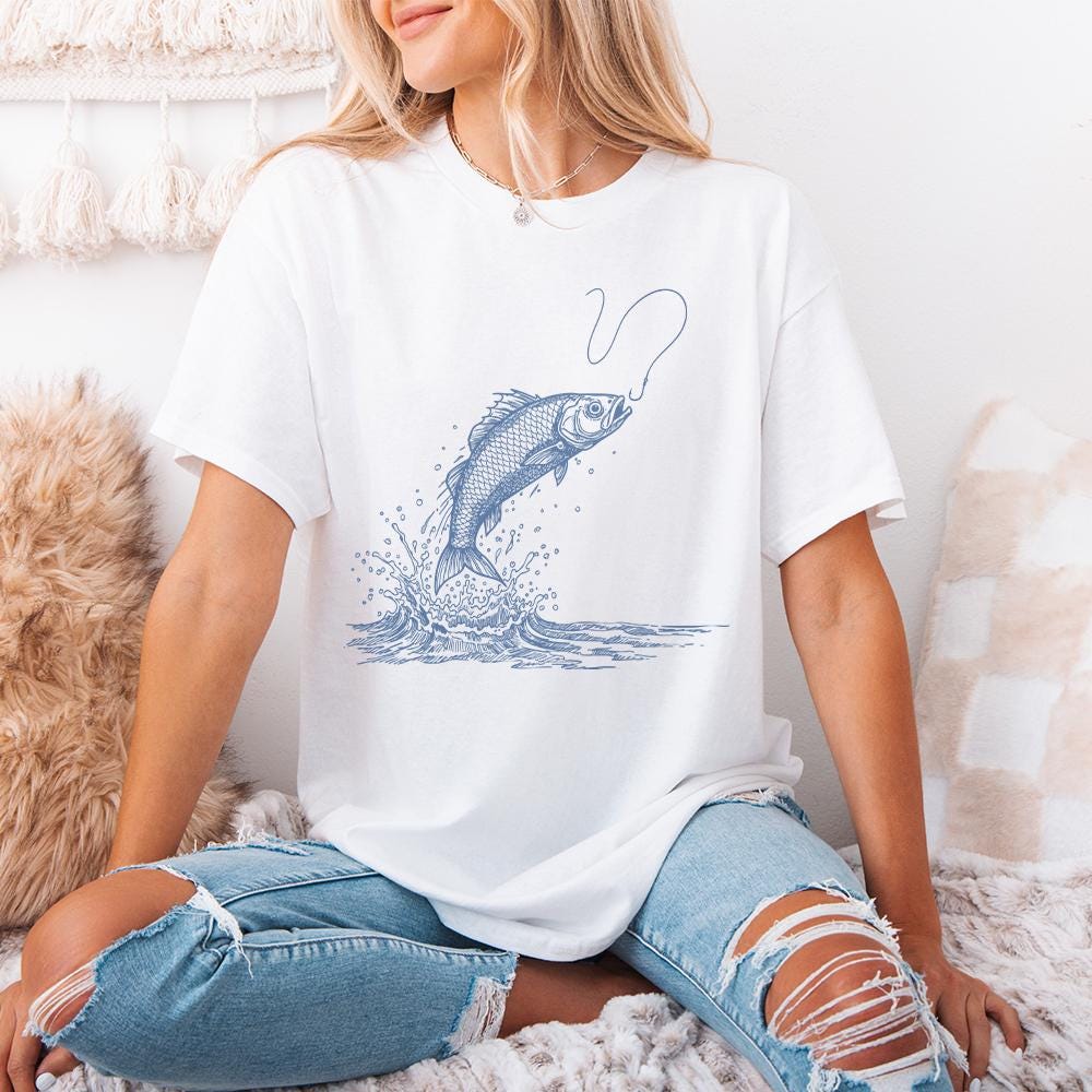 Bass Fishing PNG, Bass Fish Clipart - 300 DPI Design for T-Shirt