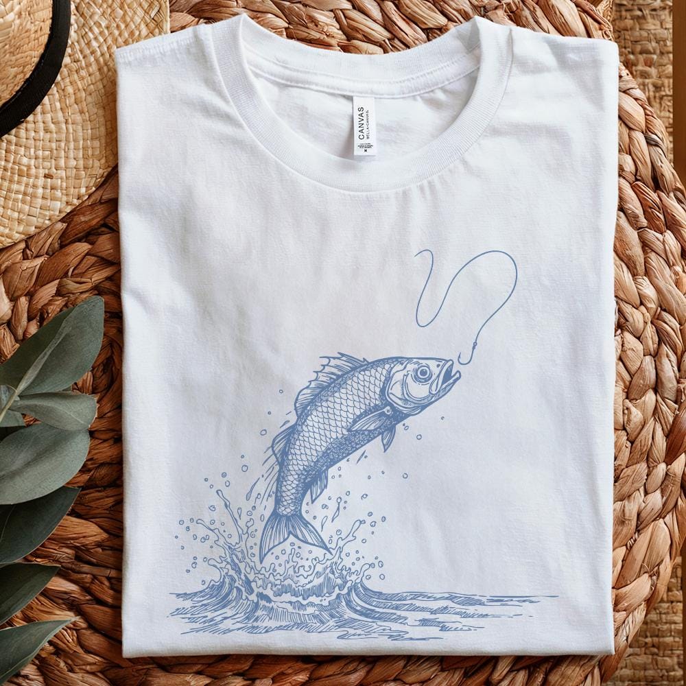 Bass Fishing PNG, Bass Fish Clipart - 300 DPI Design for T-Shirt