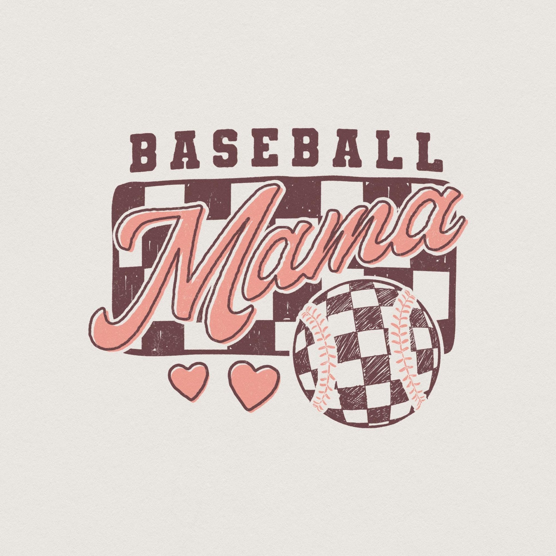 Retro Baseball Mama PNG, Baseball Bow - 300 DPI Design for T-Shirt