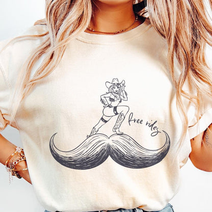 Free Rides PNG, Funny Mens Beard PNG - 300 DPI Design for T-Shirt