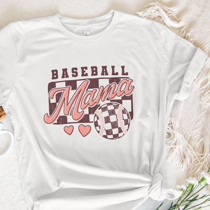 Retro Baseball Mama PNG, Baseball Bow - 300 DPI Design for T-Shirt