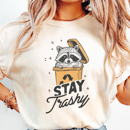 Stay Trashy PNG, Raccoon Sublimation Design - 300 DPI Design for T-Shirt