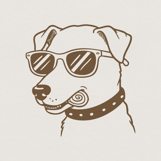 Funny Dog with Sunglasses PNG Clipart for Summer Dog Breeds PNG