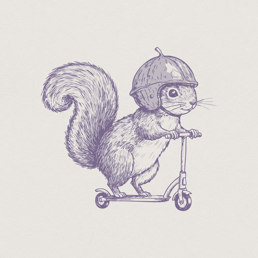 Cute Squirrel PNG Clipart, Funny Quirky Squirrel Design - 300 DPI Design