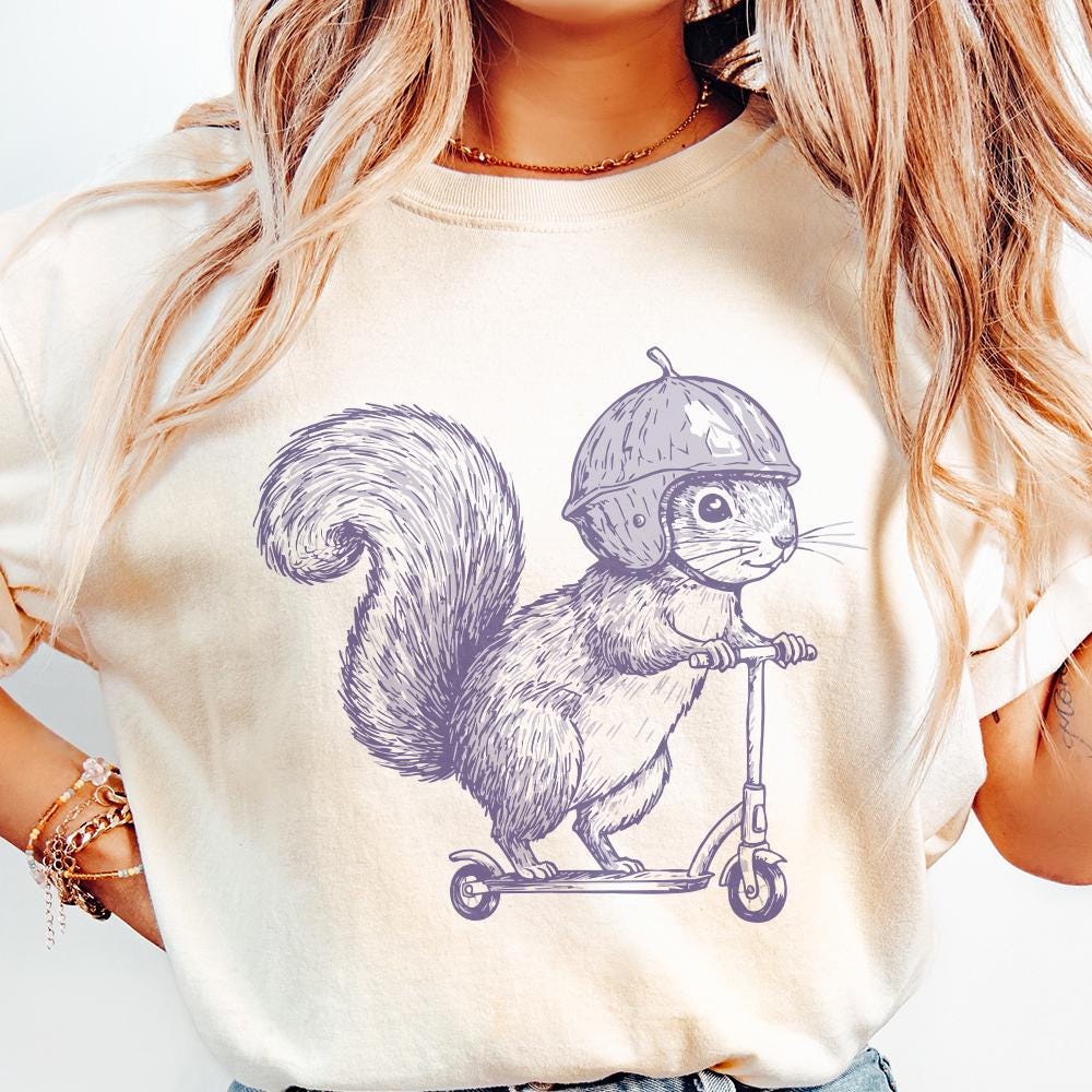 Cute Squirrel PNG Clipart, Funny Quirky Squirrel Design - 300 DPI Design