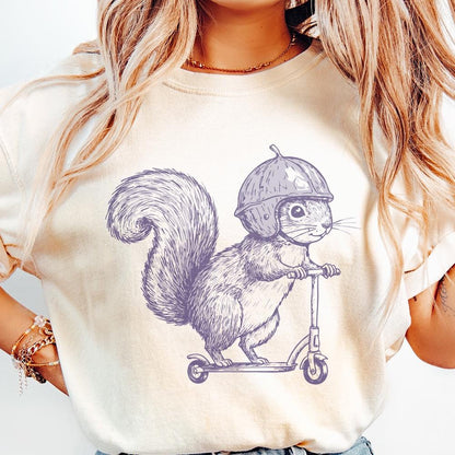 Cute Squirrel PNG Clipart, Funny Quirky Squirrel Design - 300 DPI Design