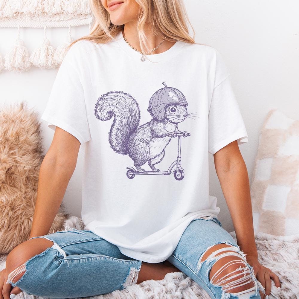 Cute Squirrel PNG Clipart, Funny Quirky Squirrel Design - 300 DPI Design