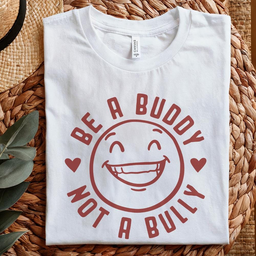 Be A Buddy Not A Bully png PNG, Pink Shirt Day - 300 DPI Design for T-Shirt