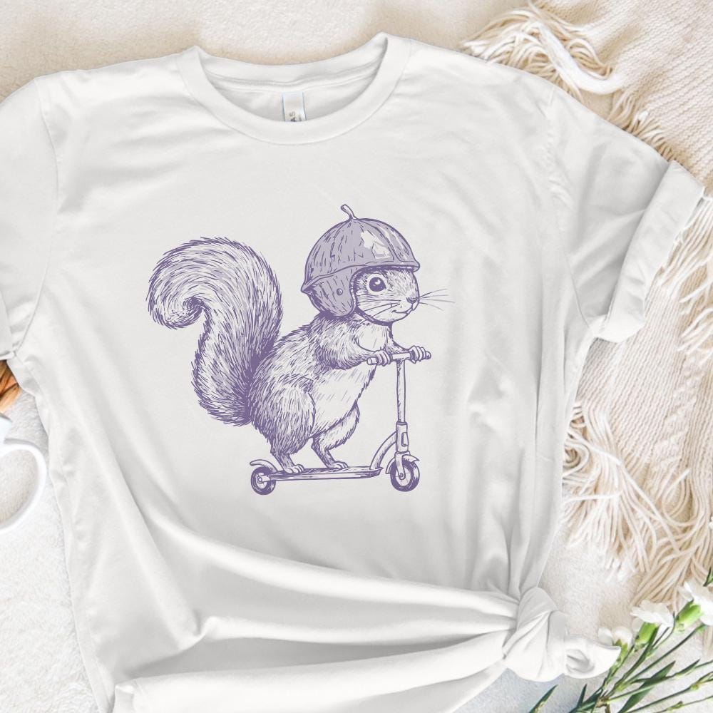 Cute Squirrel PNG Clipart, Funny Quirky Squirrel Design - 300 DPI Design