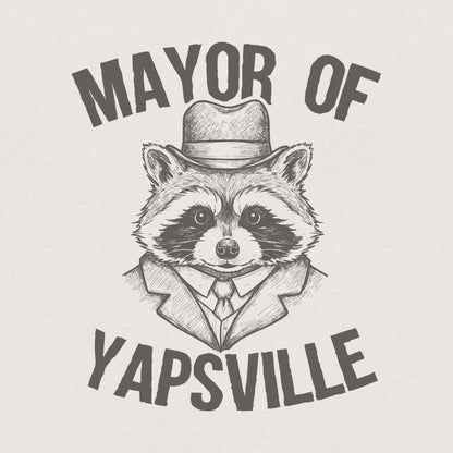 Mayor Of Yapsville PNG, Vintage Raccoon Funny Quote - 300 DPI Design for