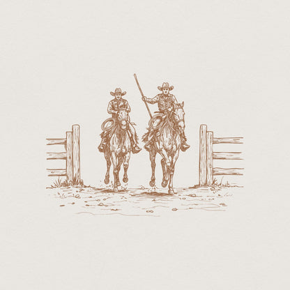 Western Cowboy Vintage Retro PNG, Transparent Graphic Digital Download -