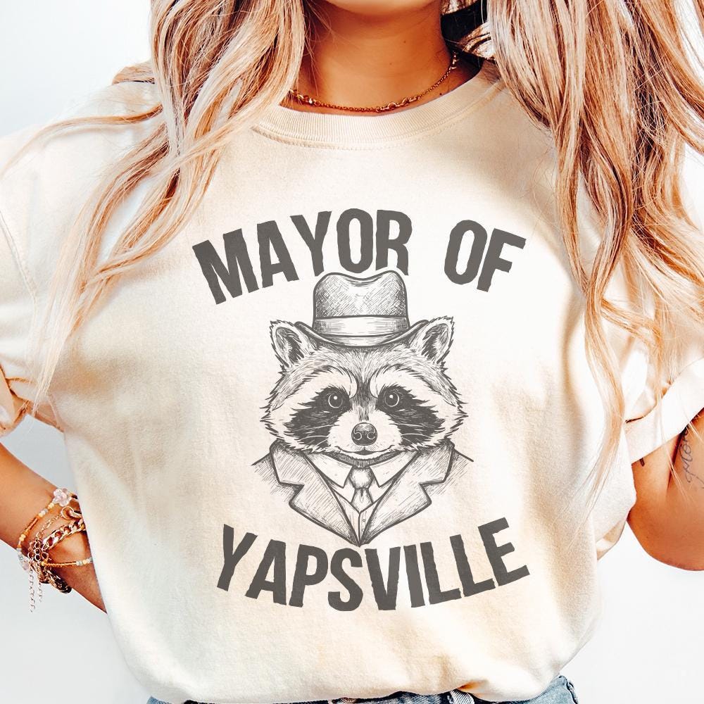 Mayor Of Yapsville PNG, Vintage Raccoon Funny Quote - 300 DPI Design for
