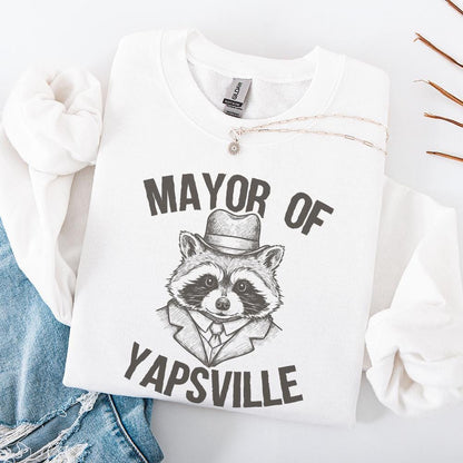 Mayor Of Yapsville PNG, Vintage Raccoon Funny Quote - 300 DPI Design for