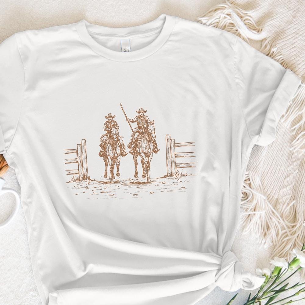 Western Cowboy Vintage Retro PNG, Transparent Graphic Digital Download -