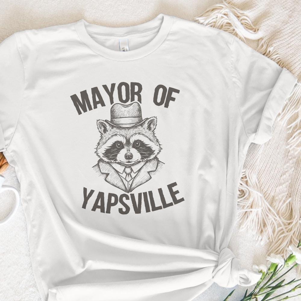 Mayor Of Yapsville PNG, Vintage Raccoon Funny Quote - 300 DPI Design for