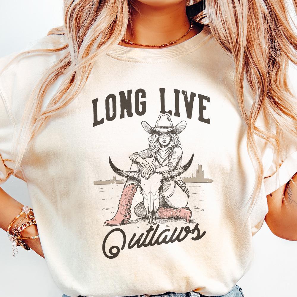 Long Live Cowgirls Western PNG, Trendy Western Digital Download - 300 DPI